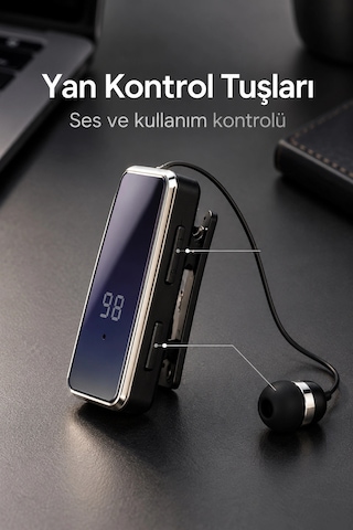 Müzik Ve Görüşme İçin Dijital Ekranlı Bluetooth Kulaklık