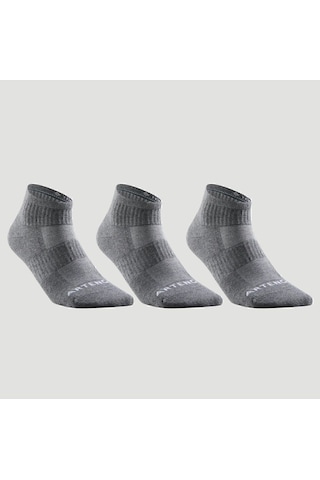 Decathlon Artengo Tenis Çorabı - Kısa Konç - Unisex - 3 Çift - Gri - Rs500