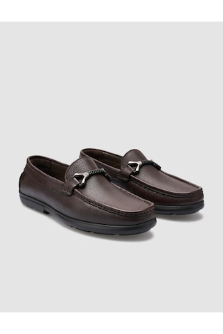 Cabani Tivra %100 Hakiki Deri Kahverengi Toka Detaylı Erkek Loafer