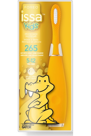 Foreo ISSA Kids Çocuk Diş Fırçası 5-12 Yaş için Mellow Yellow Gator