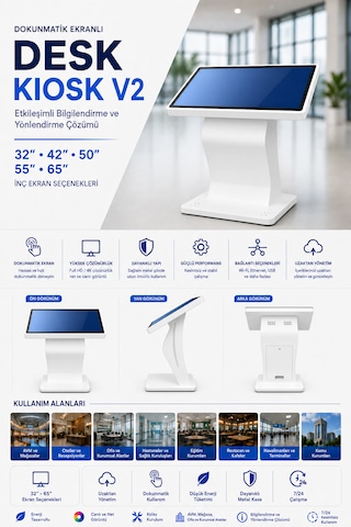 55 Touchscreen Desk Kiosk V2