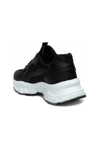 Queen Step 9953-25 Deri Anorak Anatomik Sneaker Siyah Beyaz 36-40 Siyah