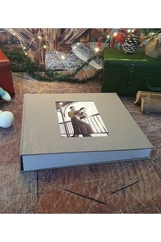 Aledo 10x15cm 500'lük Klasörlü Koton Desenli Lüx Fotoğraf Albümü
