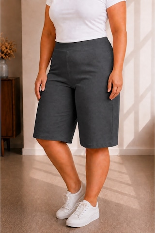 Sngl Tekstil Kadın Büyük Beden Kapri S M L Xl 2xl 3xl 4xl 5xl 6xl 7xl 8xl 9xl Gri Füme
