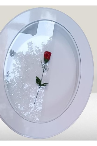 1448bng90269hobi Adn Dekoratif Sehpa Rölyef Camlı Ahşap Mdf Beyaz Lake Boya El Yapım