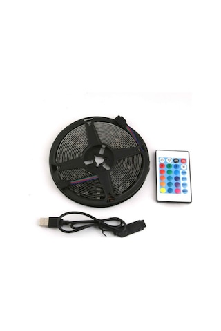 Rgb Şerit 30 Led Kumandalı Usb Bağlantılı Çok Renkli