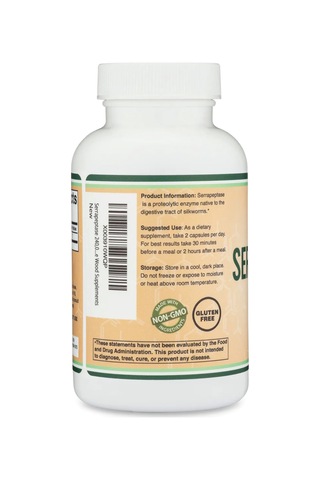 Double Wood Serrapeptase 240,000 Spu Veg 120 Capsul. Tr Tek Y...