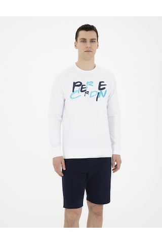 Pierre Cardin Erkek Beyaz Sweatshirt 50285538-vr013 Beyaz