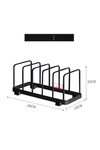 Modern Basit Depolama Drenaj Rafı-siyah