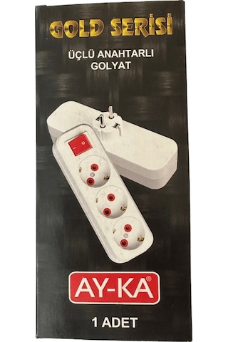 Ayka 3 Lü Anahtarlı Kablosuz Priz