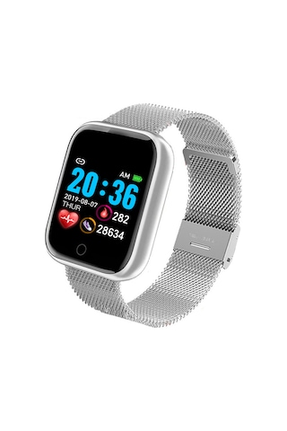 Reedark İ5pro Akıllı Bileklik Spor Saati - 1.3 İnç Ips Ekran, Kalp Atımı/basınç/uyku İzleme, Ip67 Su Geçirmez, Çoklu Spor Modu, Akıllı Hatırlatıcılar, Android/ios Desteği Gümüş Çelik Kordon