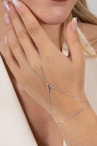 925 Ayar Gümüş Şahmeran Rodyumlu Zirkon Taşlı Tutku Şahmeran Barcode Beyaz - Rose Gold
