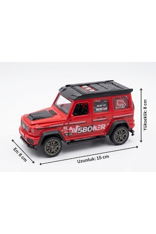Duman Çıkaran 3 Buton Fonksiyonlu Işıklı Müzikli Sesli Sürtmeli 4x4 Arazi Aracı Temalı Oyuncak Araba Kırmızı
