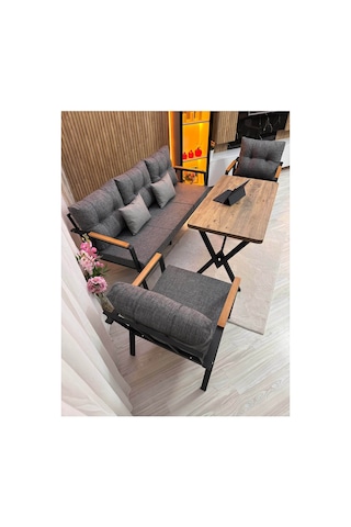 Vera 3+1+1 + Masa , Balkon, Bahçe - Cafe , Teras , Metal Kanepe Koltuk Takımı , Yemek Masası ,çay Seti