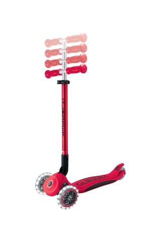 Globber Elite Deluxe Işıklı Scooter - Kırmızı
