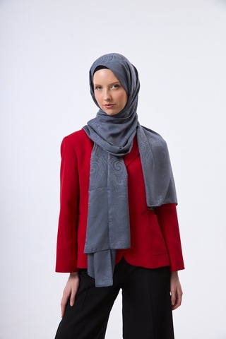 Mirsoy Scarf Velora Modern Desen Şal Antrasit