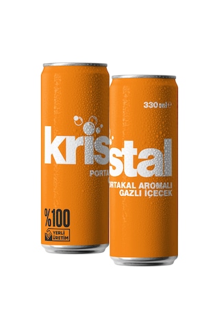 Kristal Portakal Aromalı Gazlı İçecek 330 ml 6'lı