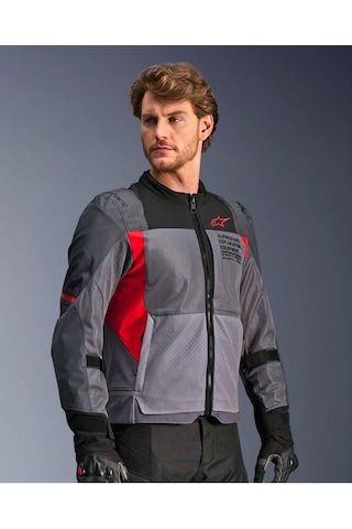Alpinestars St-2 Air Korumalı Motosiklet Montu Gri Kırmızı Siyah