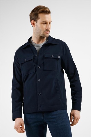 İmza Lacivert Polo Yaka Düz Yırtmaçsız Esnek Casual Mont 1007255150