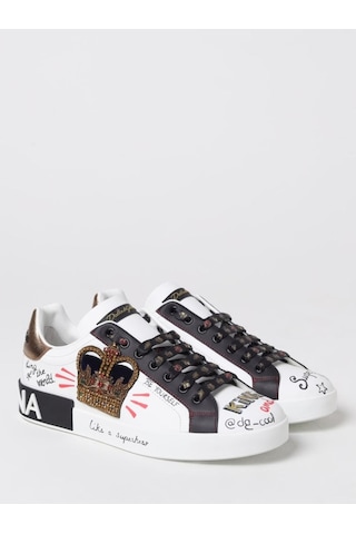 Dolce & Gabbana Portofino Sneakers In Leather Çok Renkli