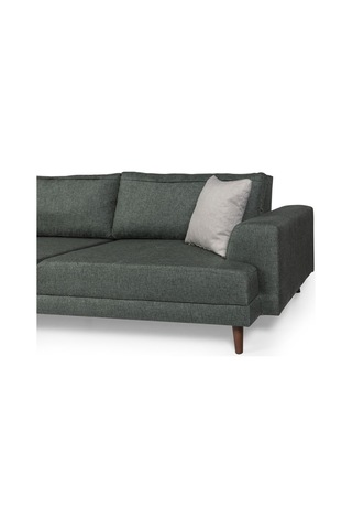 Nobis Yataklı Kanepe Keten Yeşil Koyu Yeşil