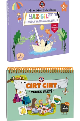 Yaz-sil Serisi Okuma Yazmaya Hazırlık Ve Şimdi Cırt Cırt İle Yemek Vakti