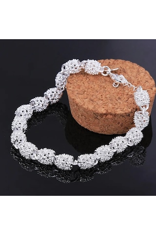 Eyelashes Silver 925 Ayar Gümüş Kristal Taşlarla Süslü Bohem Tarz Bileklik