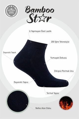 Termal Erkek Çorap Tabanı Havlu Pamuklu Kışlık Kalın Premium Yarım Konç Çorap 6lı Asorti Paket Çok Renkli