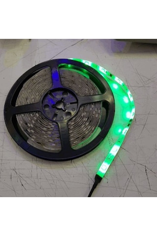 Yürüyen Şerit Led Akar Led 5 Metre Silikonlu Dış Mekan Yeşil Renk