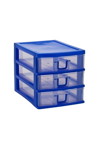 Mini 3 Çekmeceli Komidin Organizer Masa Düzeni Çalışma Alanı Makyaj Şeffaf