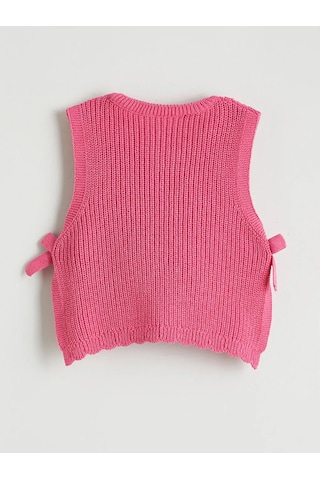 Lc Waikiki Pembe Baskılı Poplin Kız Çocuk Gömlek Ve Süveter