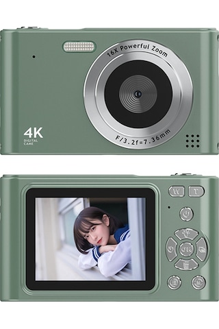 Hallow 4k Dijital Kamera 48 MP Yeşil