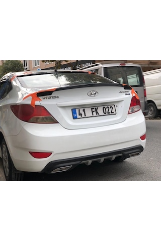 Hyundai Accent Blue Spoiler Piano Black Boyalı Bagaj Üstü Spoyler