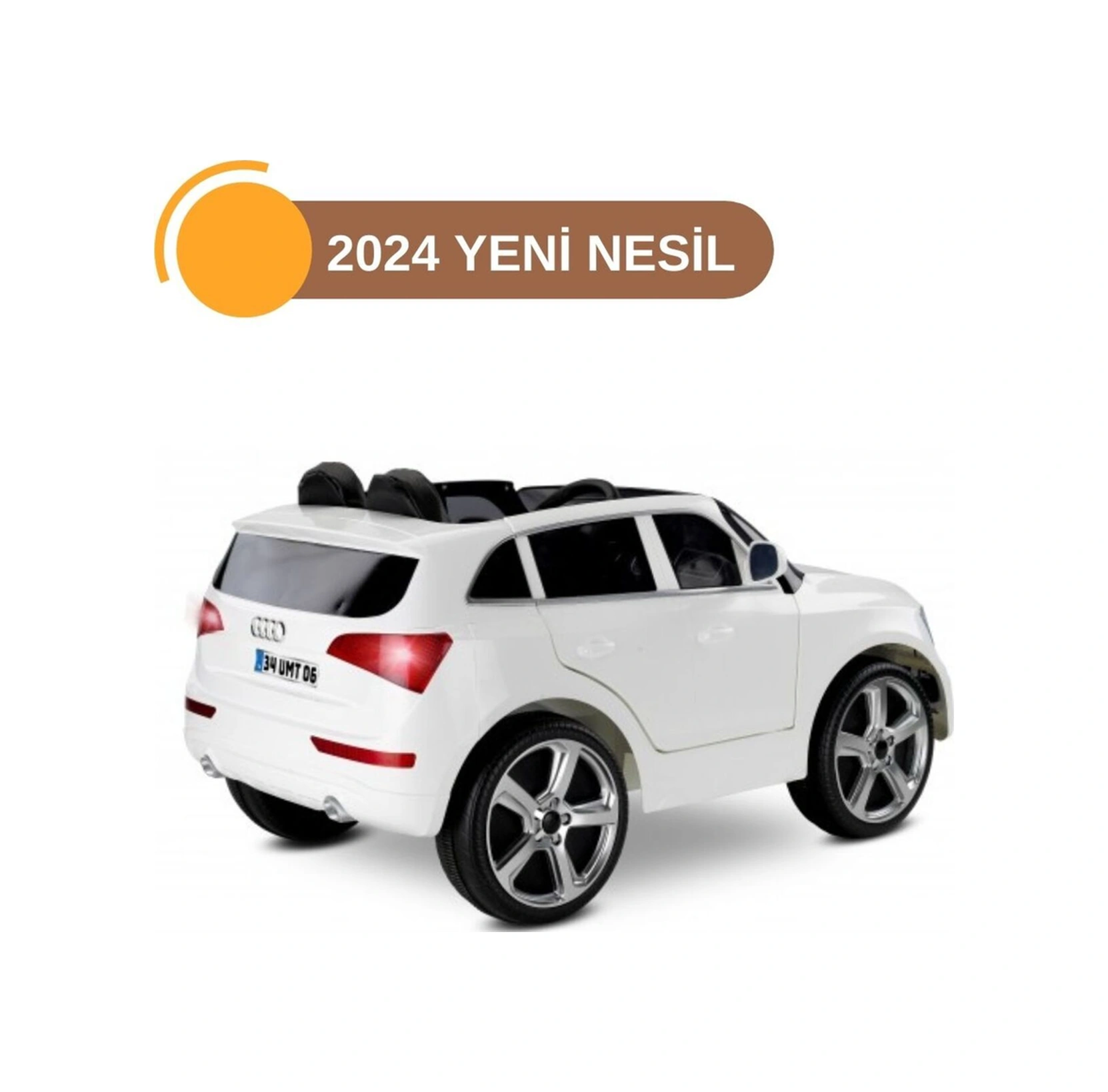Bebex Store Moda Bebekler 2025 Yeni Nesil Akülü Araba , Audi Jeep , 12 V Akülü Araba Beyaz