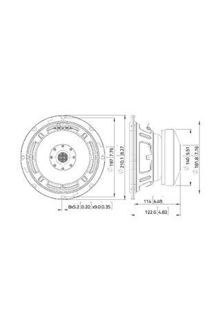 Lavoce Ssf082.00L Çıplak Hoparlör 8'' 700 Watt