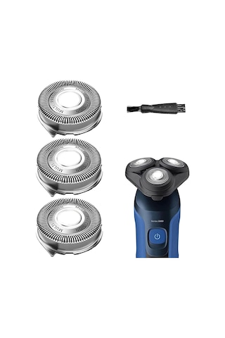 Sh50/52 Philips Serisi 5000 Elektrikli Tıraş Makineleri İle Uyumlu Yedek Başlıklar, Sh50 Çok Hassas Bıçaklar Norelco Serisi 5000 Jiletlerle Uyumlu Yükseltme Kafaları, Fırçalı 3 Paket