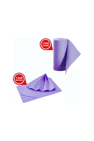 Dentreal Avrupa Rulo Hasta Önlüğü ve Tabla Örtüsü Takım Menekşe