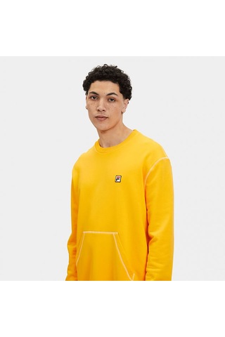 Sarı Fila Erkek Bisiklet Yaka Sweatshirt Lu411126 Sarı