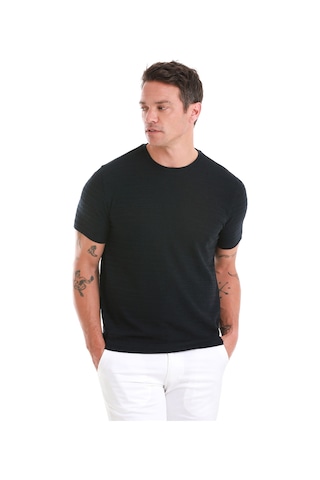 Hatemoğlu Lacivert Regular Fit Düz Bisiklet Yaka Tişört 35103024c013 005 Lacivert