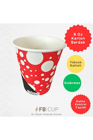 Fb Cup 8 Oz Karton Bardak 1.000 Adet Sızdırmaz