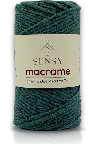 Sensy Premium Taranan Makrome Makrame Hobi Ipi Yeşil