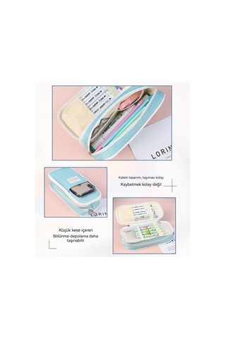 Aurora Büyükkapasiteli Macaron Renk Uyumlu Kalemçantasımor Mor