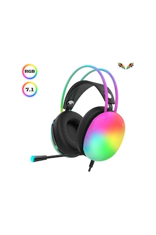 Kablosuz Bluetooth Kulaklık Rgb Işıklı Kulak Üstü 5.3 Bluetooth Bağlantılı -