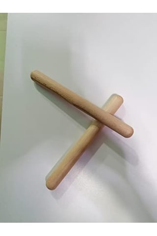2 Adet Ritim Çubuğu, 20 Cm Uzunluğunda Ahşap Ritim Aletleri Açık Gri