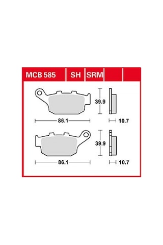 Honda Nc 700 X/S 12-14 Trw Lucas MCB585SH Sinter Arka Fren Balata