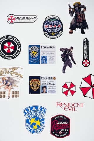 Resident Evil Umbrella Corp Temalı Sticker Paketi 14 Parça Kaliteli Su Geçirmez Etiket Seti Çok Renkli