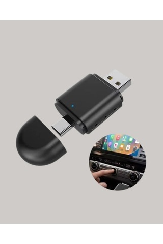 Bay Kablosuz Carplay Adaptörü Usb-a & Type-c Uyumlu Hızlı Bağlantı Cihazı Najmaddin