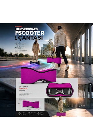 Orijinal Hoverboard Elektrikli Kaykay Taşıma Çantası Yüksek Kalite Çanta Kılıf 6.5 İnch Fuşya