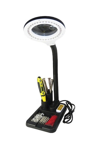 -esnek 5x /10x,40 Led Işıklı Büyüteç ,lamba Büyüteç Okuma, Çalışma Lehim Masa Lambası A808