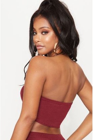 Rooted-kadın Straplez Tube Top Astarsız Bordo